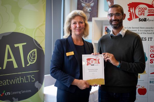 Leicestershire Traded Services (LTS) Catering won the Soil Association’s Gold ‘Food Served Here’ catering mark junior chef competition