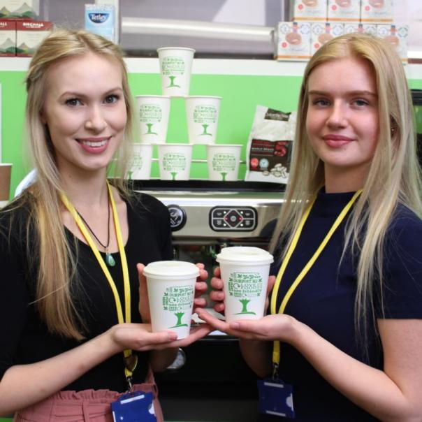 HCL hertfordshire catering hitching girls school compostable cups